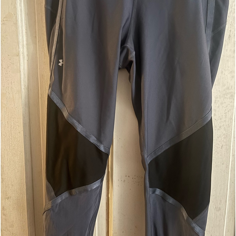 New UNDER ARMOUR Leggings Size xl Gray High-Rise Ankle Crop
